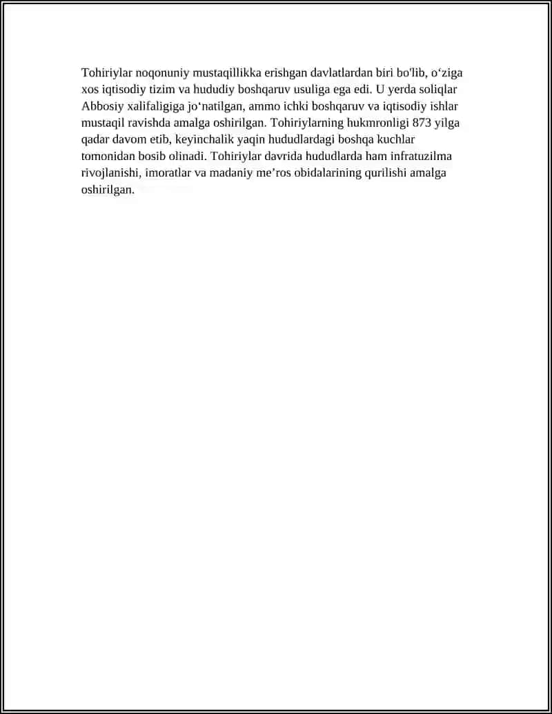 TOHIRIYLAR VA SAFFORIYLAR TARIXIY GEOGRAFIYASI 4