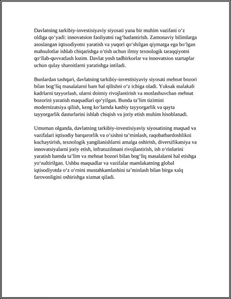 DAVLATNING TARKIBIY-INVESTISIYAVIY SIYOSATI 4