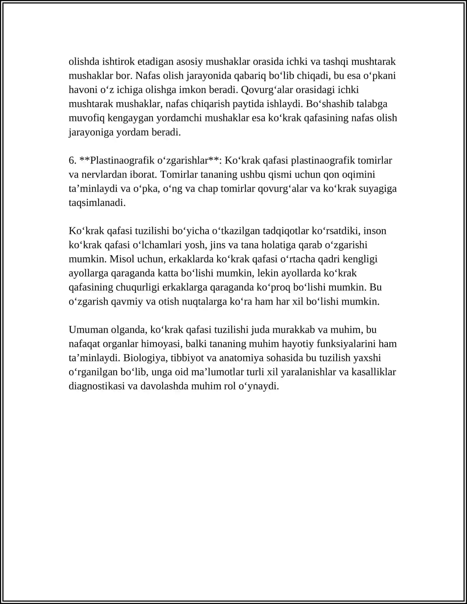 TOʻGʻRI YURISH BILAN BOGʻLIQ HOLDA INSON KOʻKRAK QAFASI SHAKLINING OʻZGARISHLARI 4