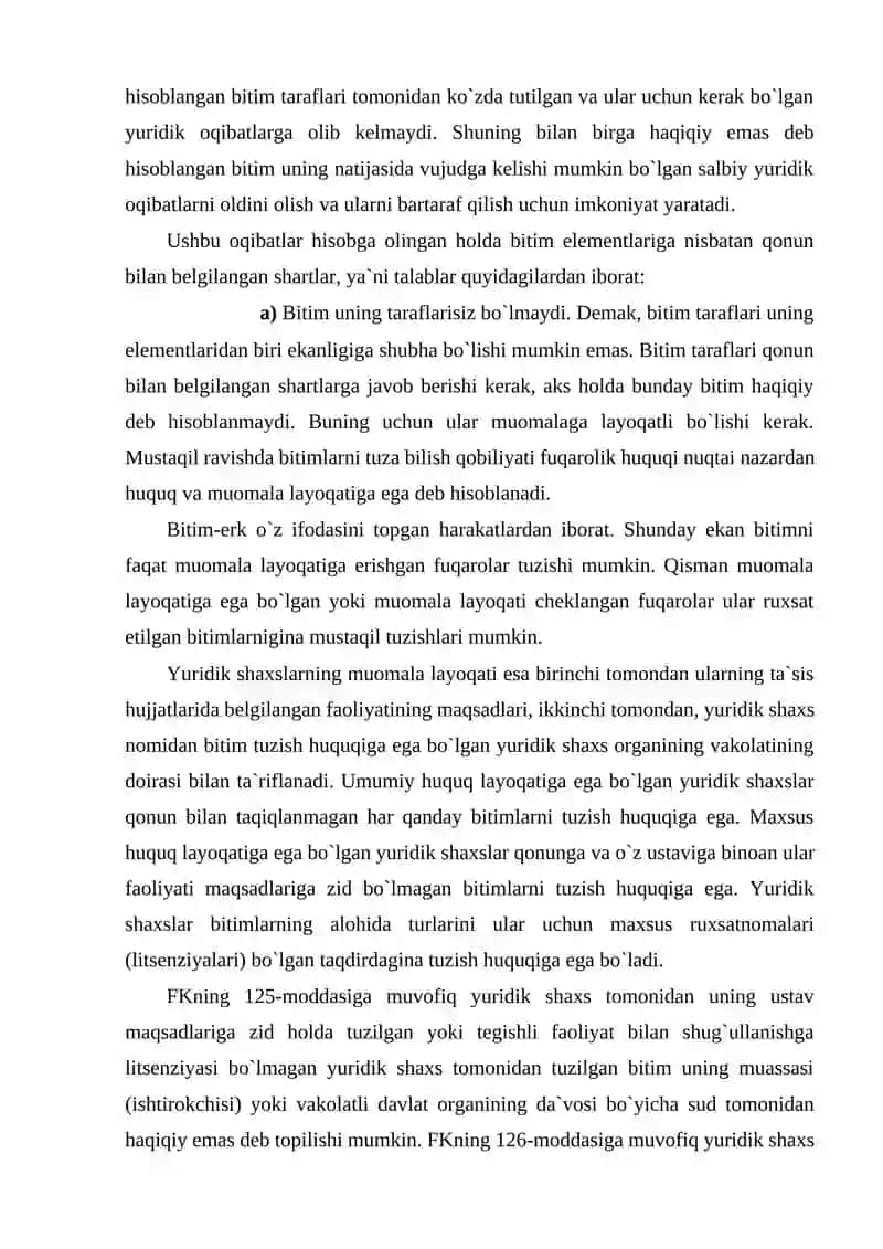 BITIMNING HAQIQIY EMASLIGI VA UNING HUQUQIY OQIBATI 4