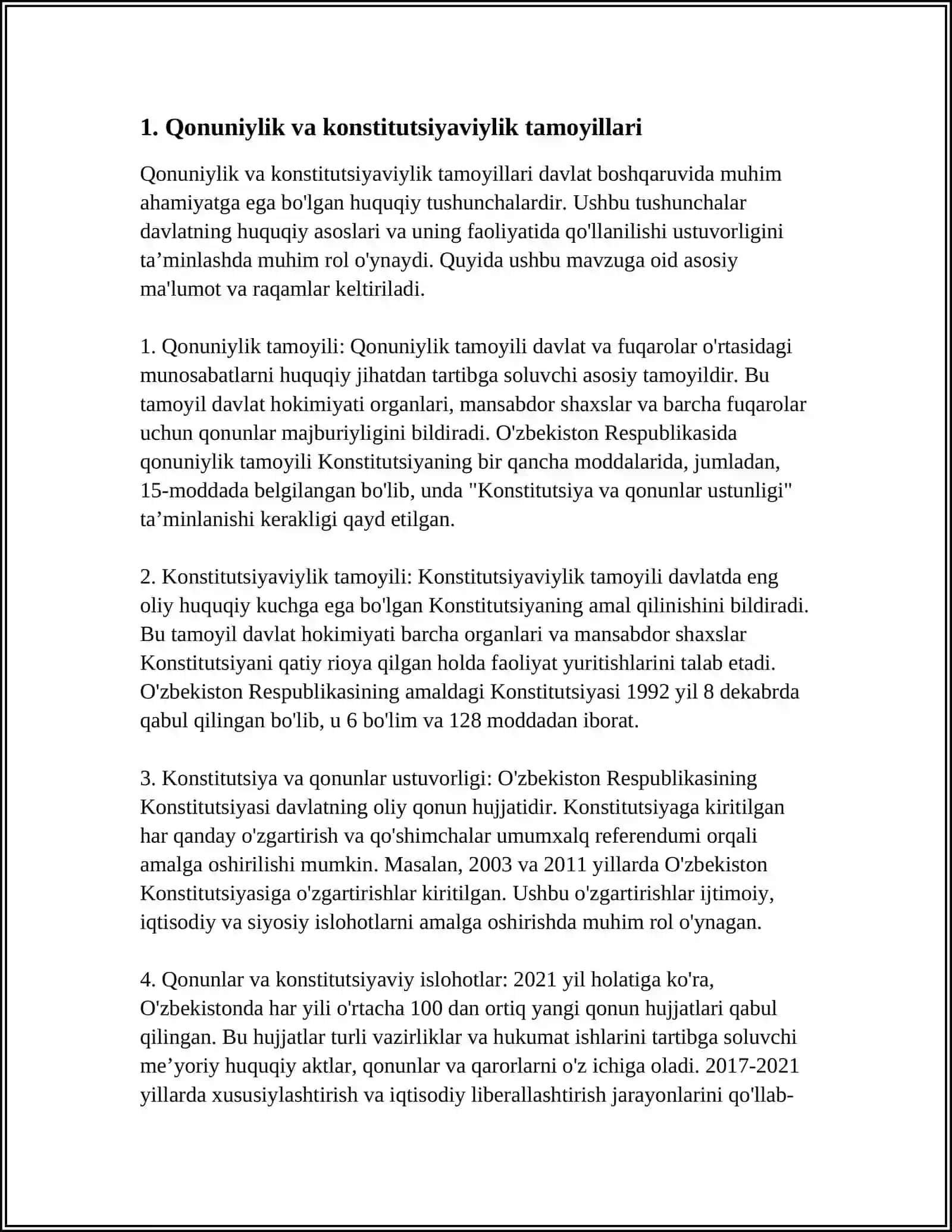 ÓZBEKISTONDA QONUN USTUVORLIGINI TAʼMINLASHNING DEMOKRATIK ASOSLARI 4
