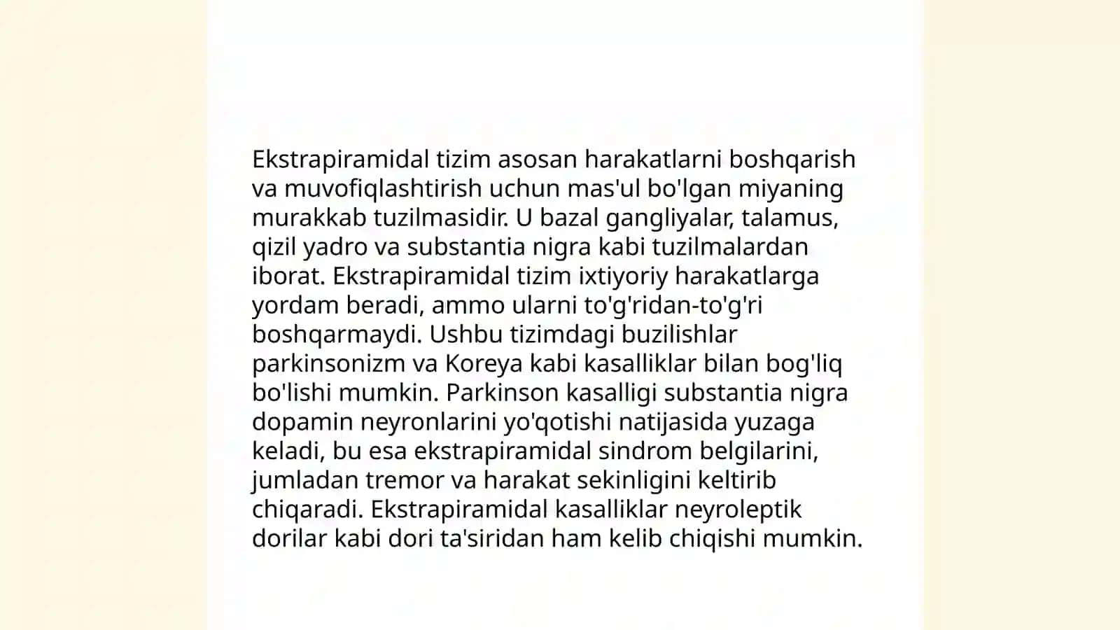 Piramida va ekstrapiramida haqida tushuncha 4