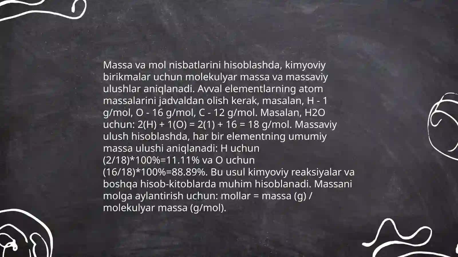 Kimyo faniga doir murakkab masalalarni algebraik usulda yechish 4
