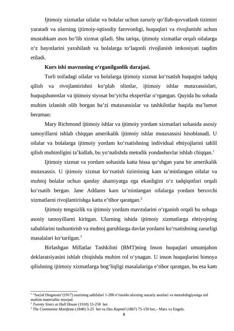 Ijtimoiy ishchilarning bolalar va oilalar bilan ishlashda funksional majburiyatlari KURS ISHI 4