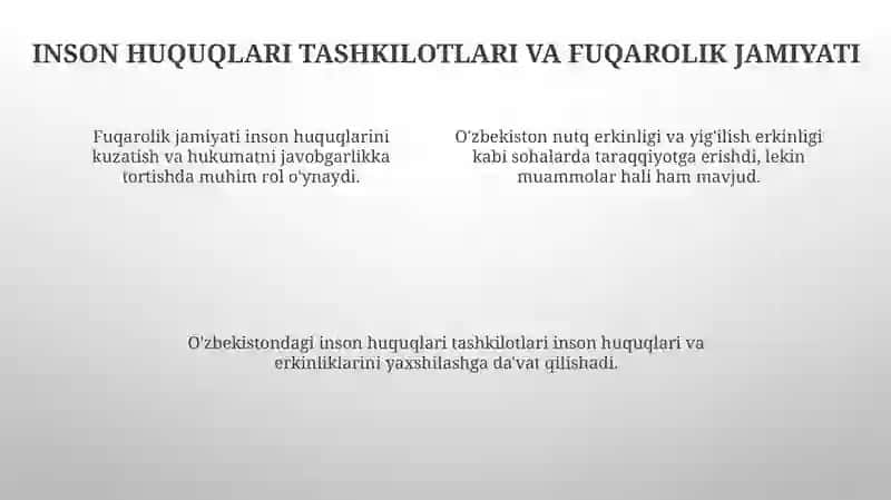 Yangi Oʻzbekistonda inson huquqlari va erkiliklari kafolatlari 4
