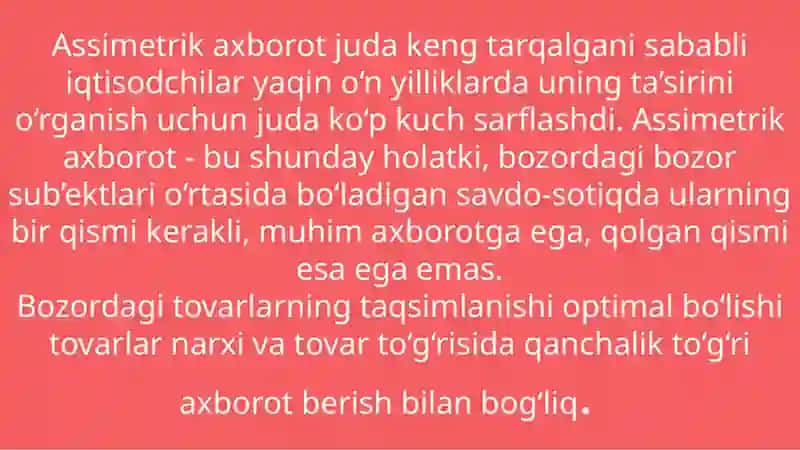 Assimetrik Axborot 4
