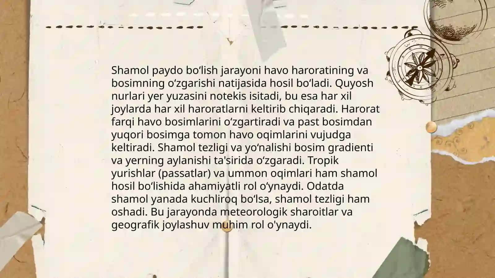 Shamol paydo bo‘lishi? turlari? tezligi? 4