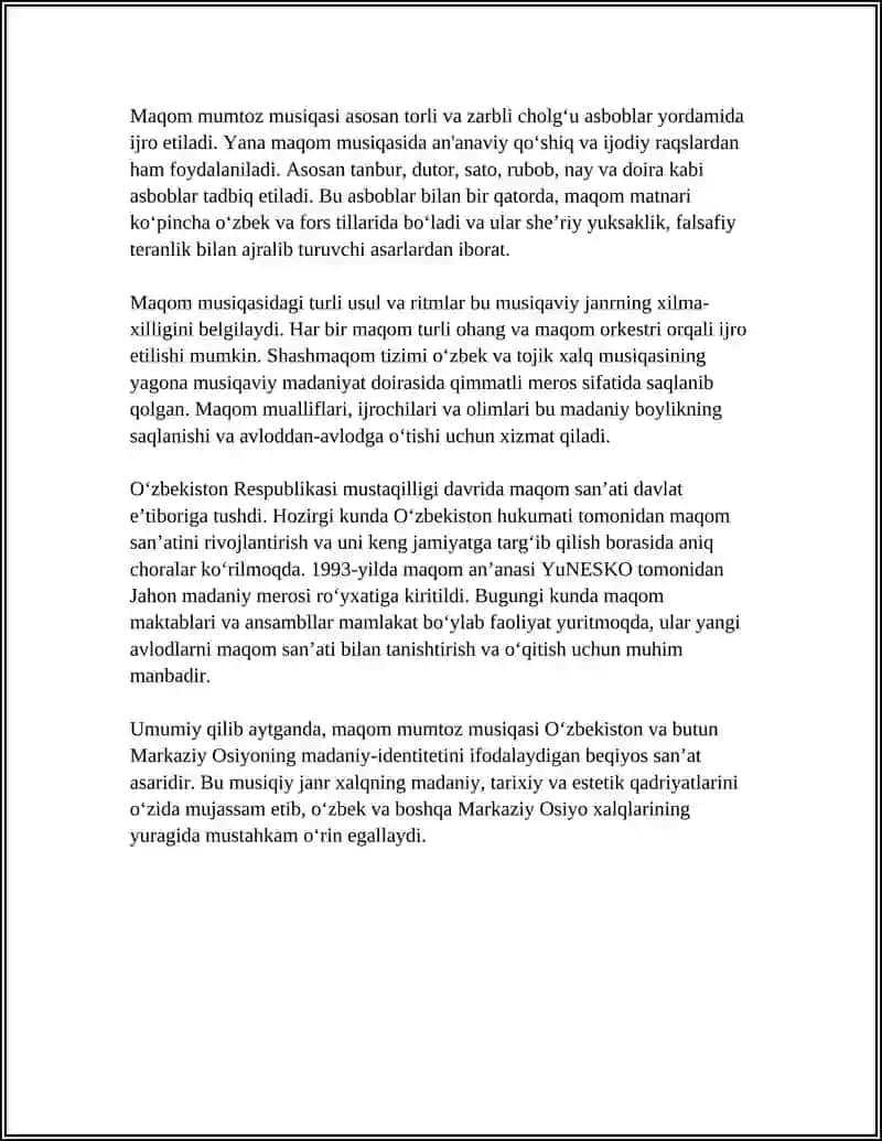 REFERAT Mavzu: FARGʻONA -TOSHKENT MAQOM YOʻLLARI 4