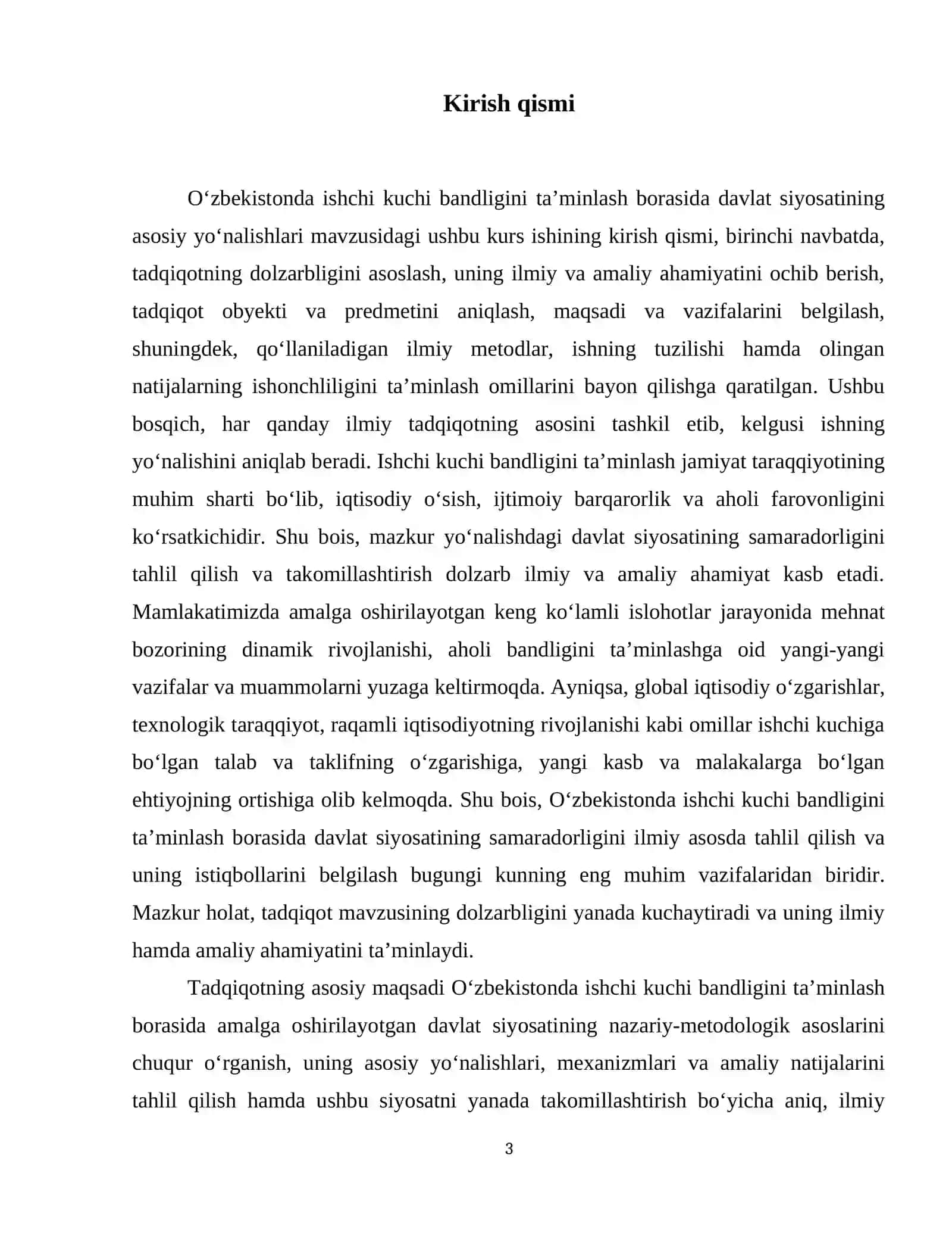 Ozbekistonda ishchi i kuchi kuchi bandligini taminlash borasida davlat  siyosatining asosiy yonalishlari. 4