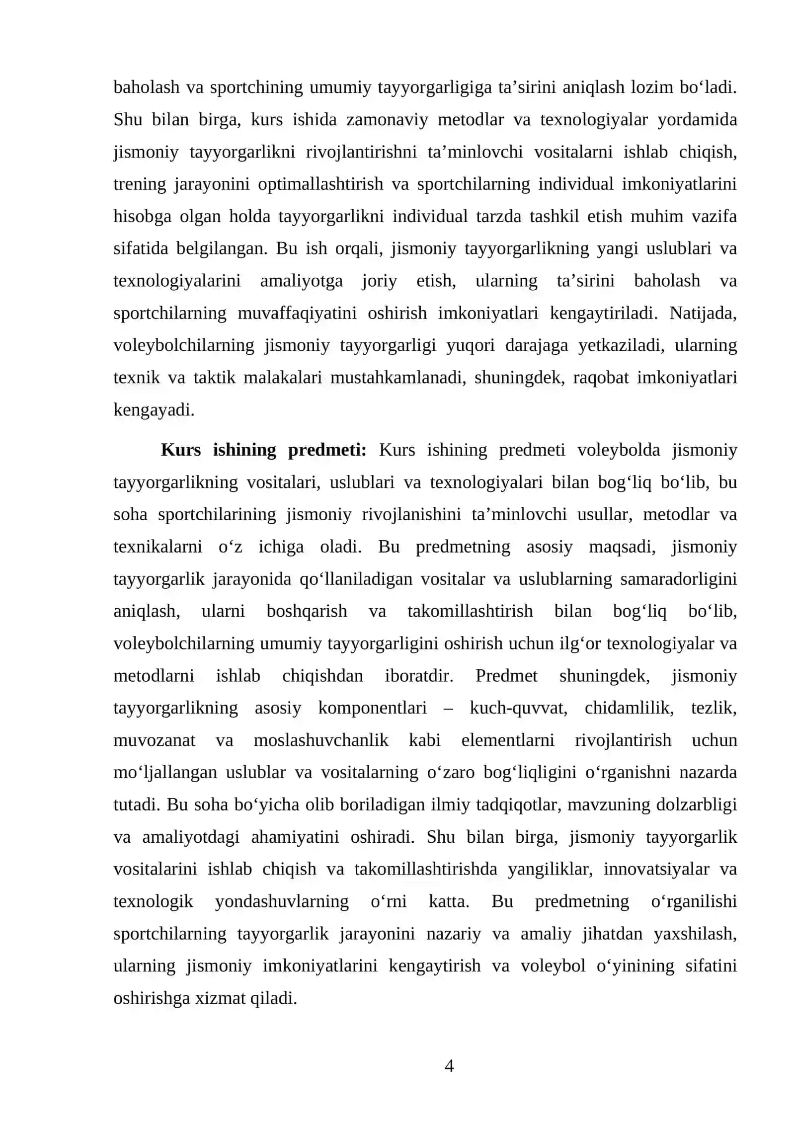 Voleybolda jismoniy tayyorgarlikning vositalari va uslublari 4