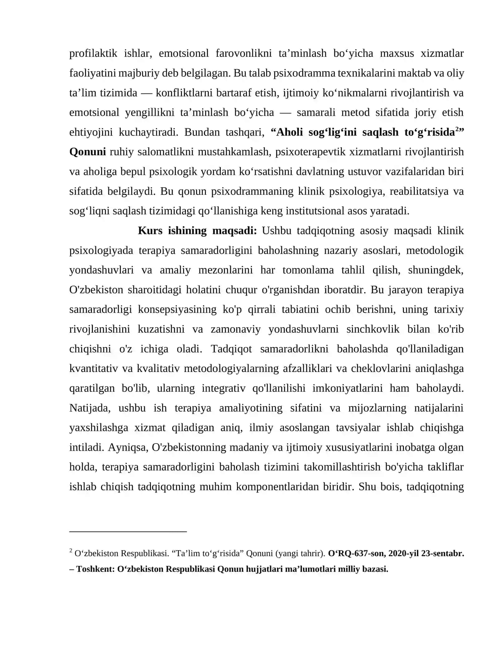 Klinik psixologiyada terapiya samaradorligini baholash mezonlari 4