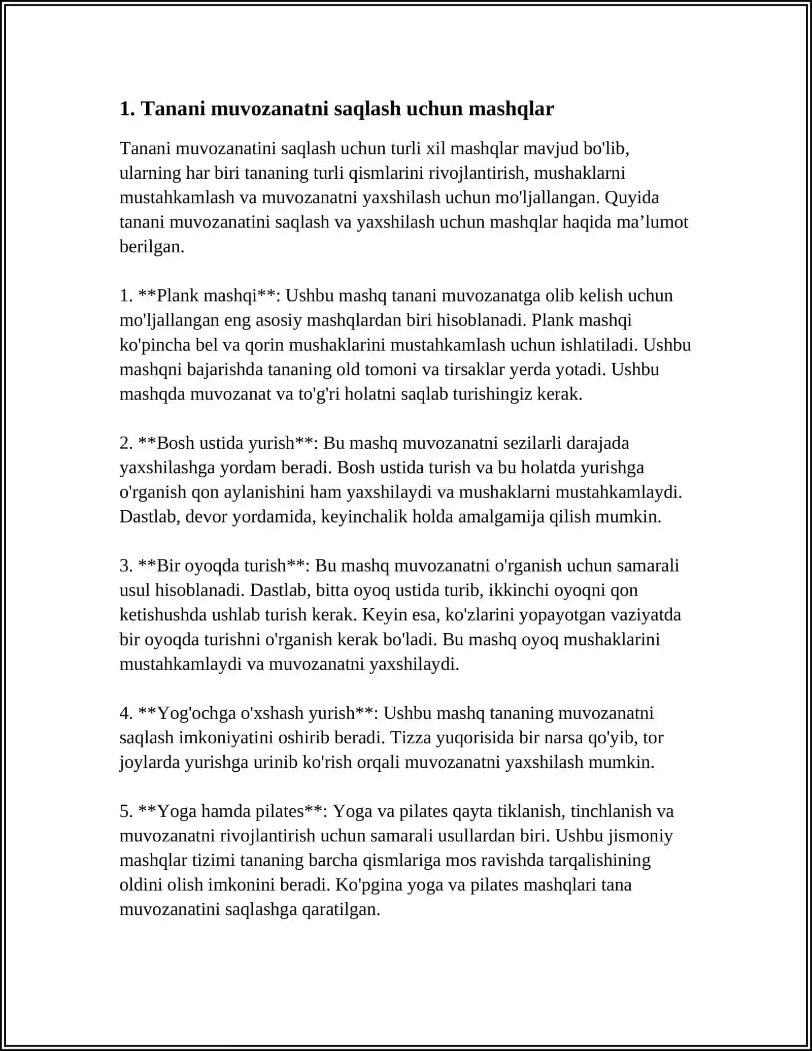 HARAKATLAR STATIKASINI TARBIYALOVCHI O‘YIN VA MASHQLAR 4