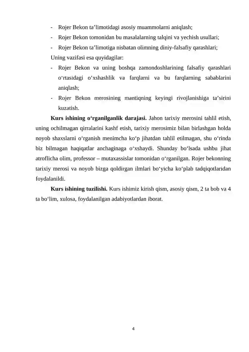 Rojer Bekon nominalistik ta’limoti 4