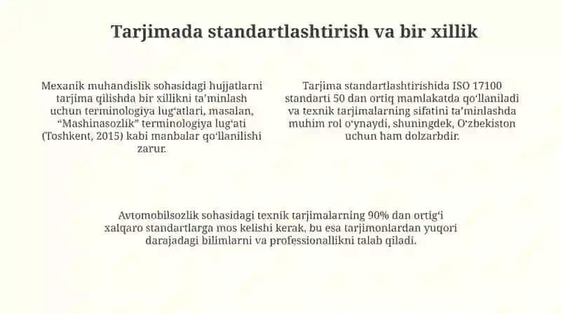 Mashinasozlikka oid matnlar tarjimasi 4