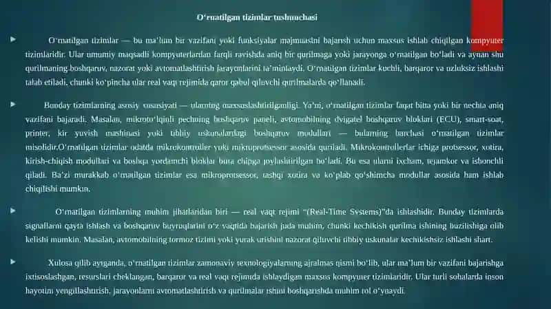 O’RNATILGAN TIZIMLARDA XOTIRANI TASHKIL ETISH USULLARI pptx 4