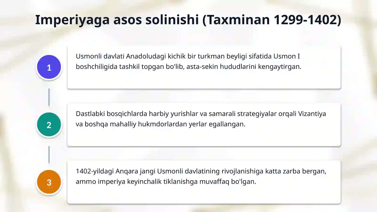 Usmonlilar imperiyasi tashkil topish va parchalanishi 4