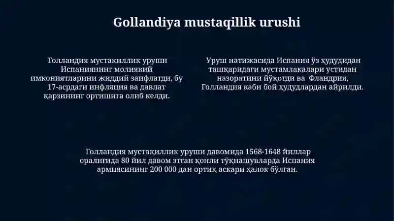 Ispaniyaning XVI -XVIll asrtarda siyosiy va iqtisody tushkunliknin boshlanishi 4