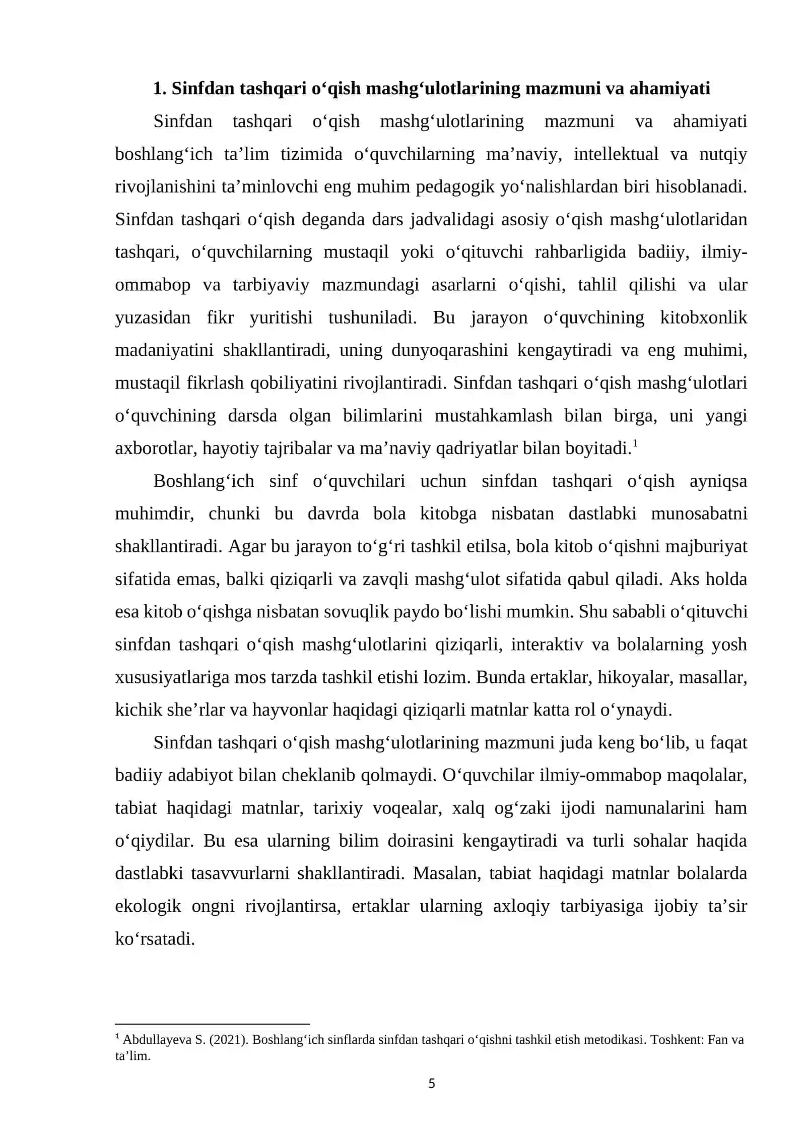Kurs ishi mavzuning dolzarbligi: Savod o‘rgatish davri boshlang‘ich ta’lim 4