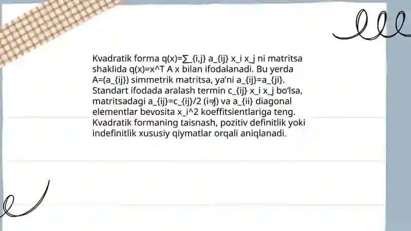 Kvadratik formalar 4