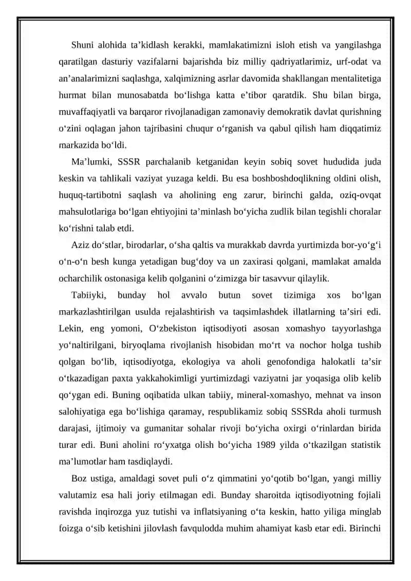 O'zbekistonning o'ziga xos istiqlol va taraqqiyot yo'li 4