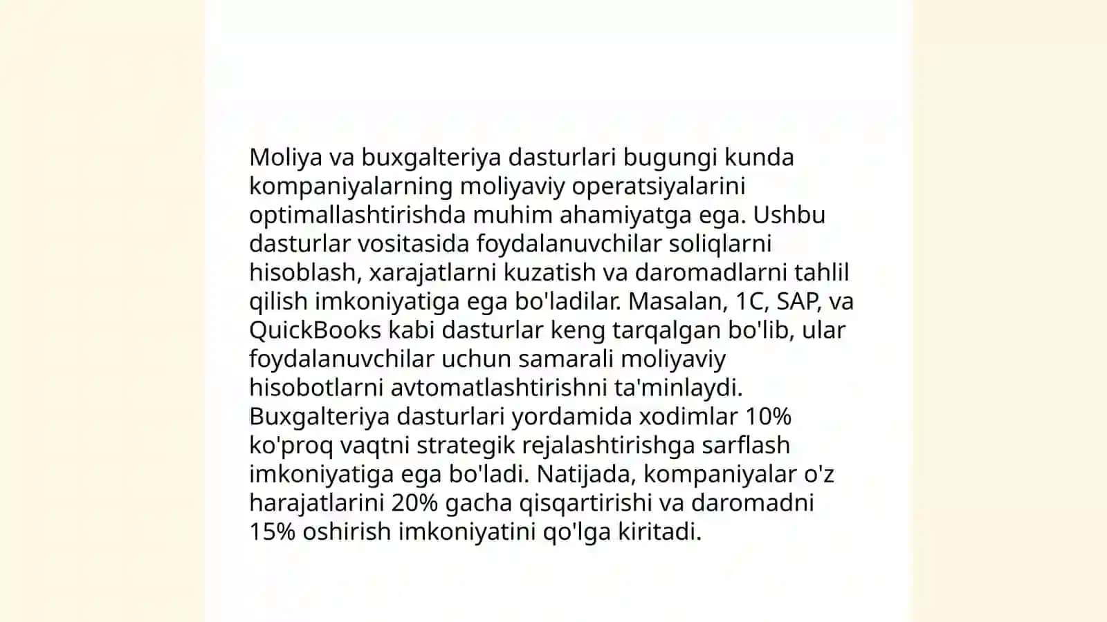 Iqtisodiyotda foydalaniladigan dasturiy maxsulotlar 4