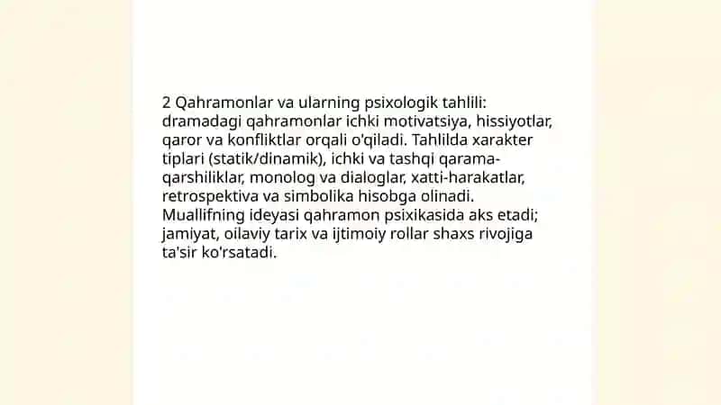 Drammatik asarlar va ularning tahlili 4