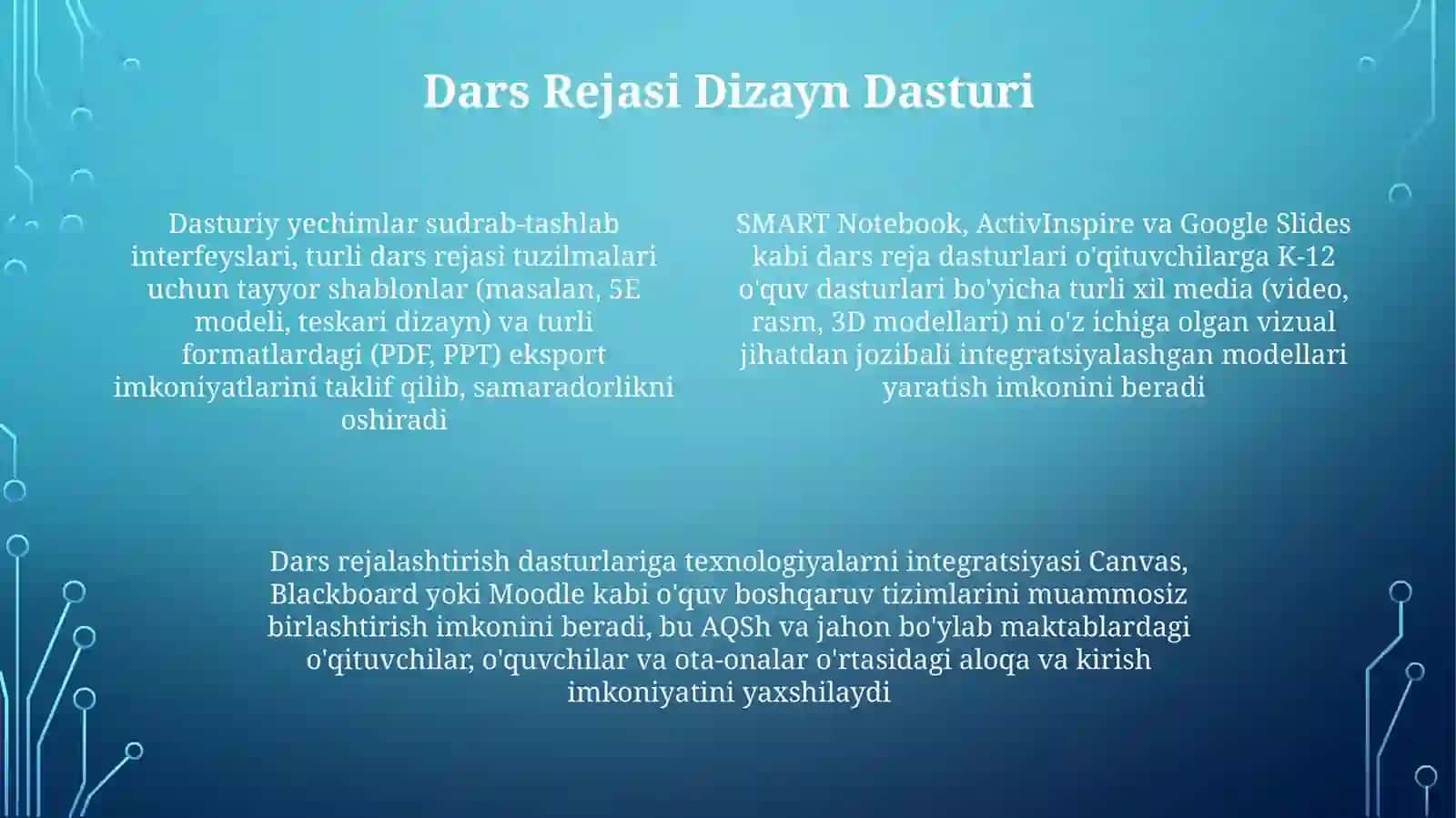 Integratsiyalashgannamunaviydarsishlanmalarinituzishtexnologiyasi 4