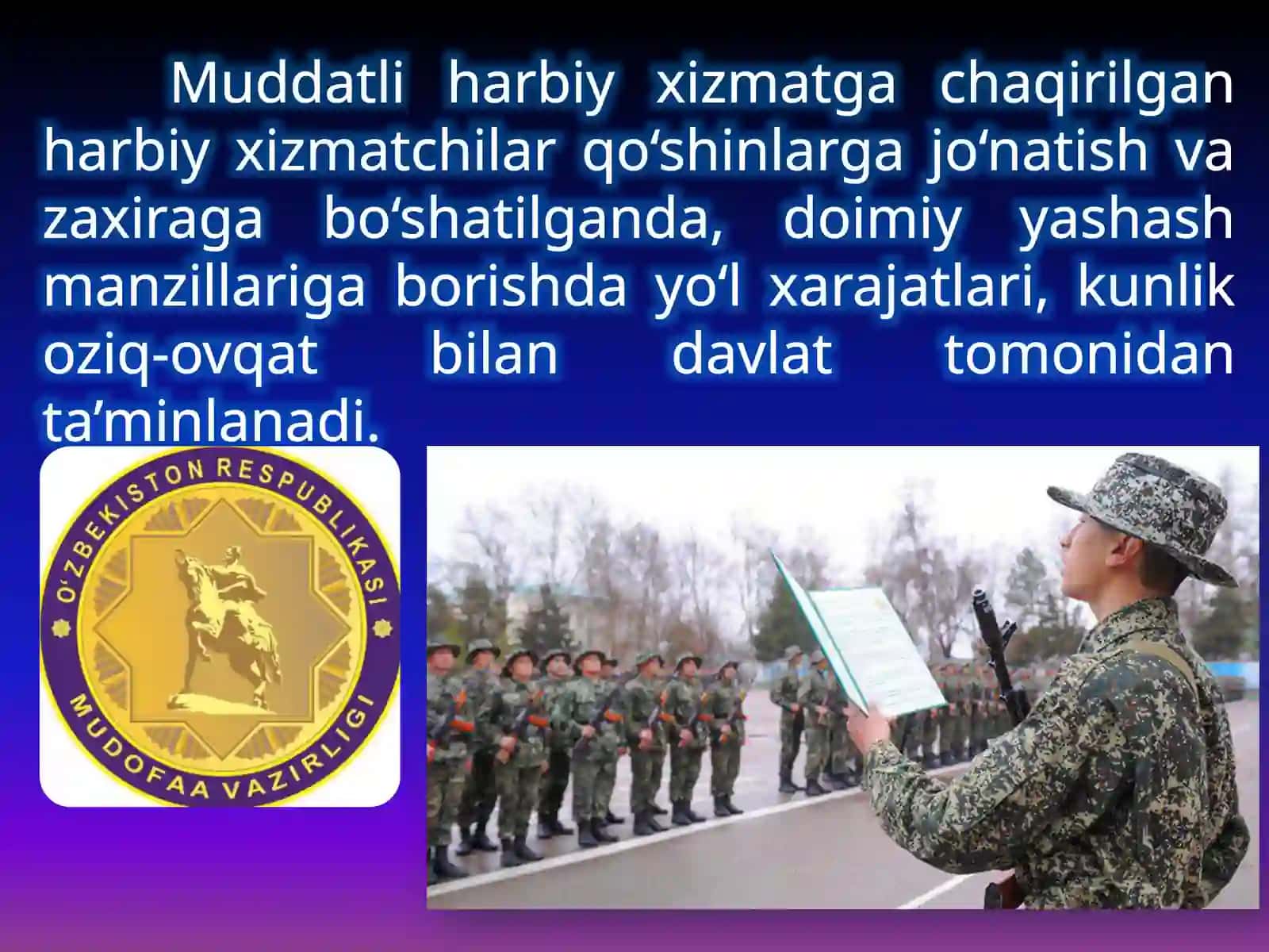 MUDDATLI HARBIY XIZMATCHILARGA BERILADIGAN IMTIYOZLAR 4