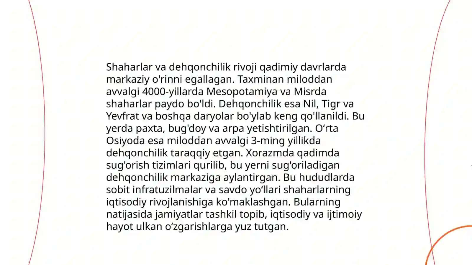 Ilk о‘rta asrlarda shaharlar hayotidagi о‘zgarishlar. О‘zbekiston shaharlari tarixini davrlashtirish masalalari IX-XII asrlar Reressans davridagi shahar taraqqiyoti 4