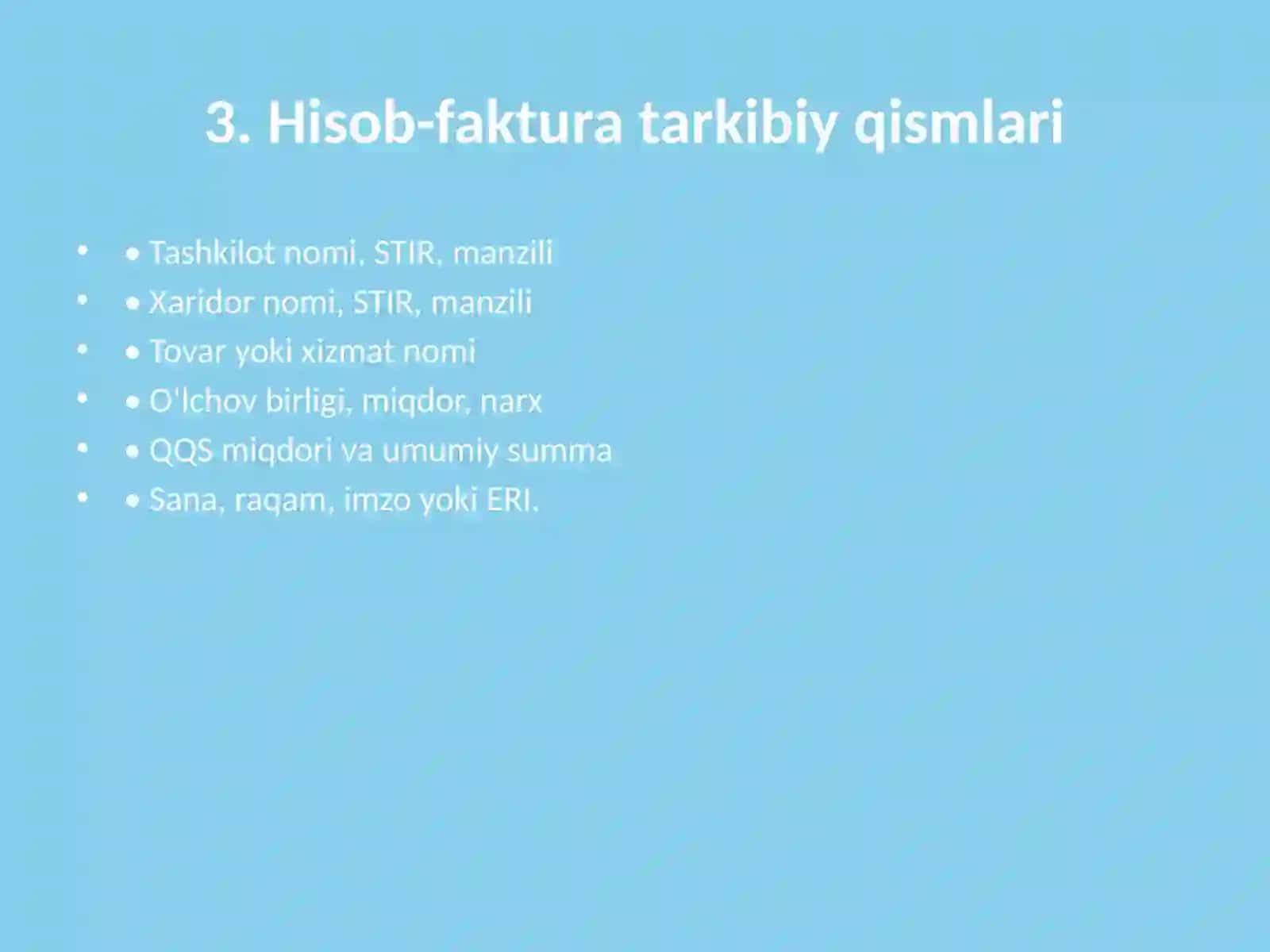 Hisob fakturalar yuritish tartibi 4