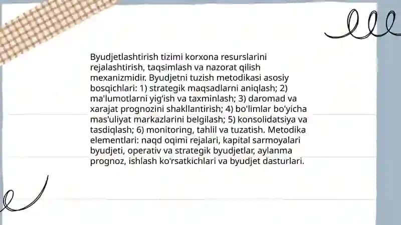 Korxonalarda moliyaviy rejalashtirish 4