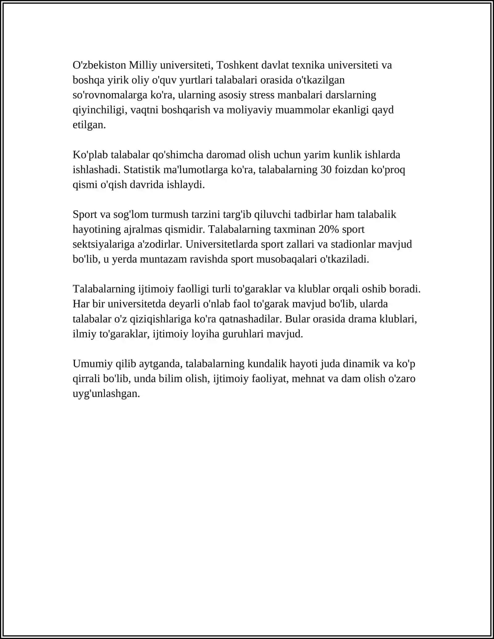 TALABALIK YILLARI 4