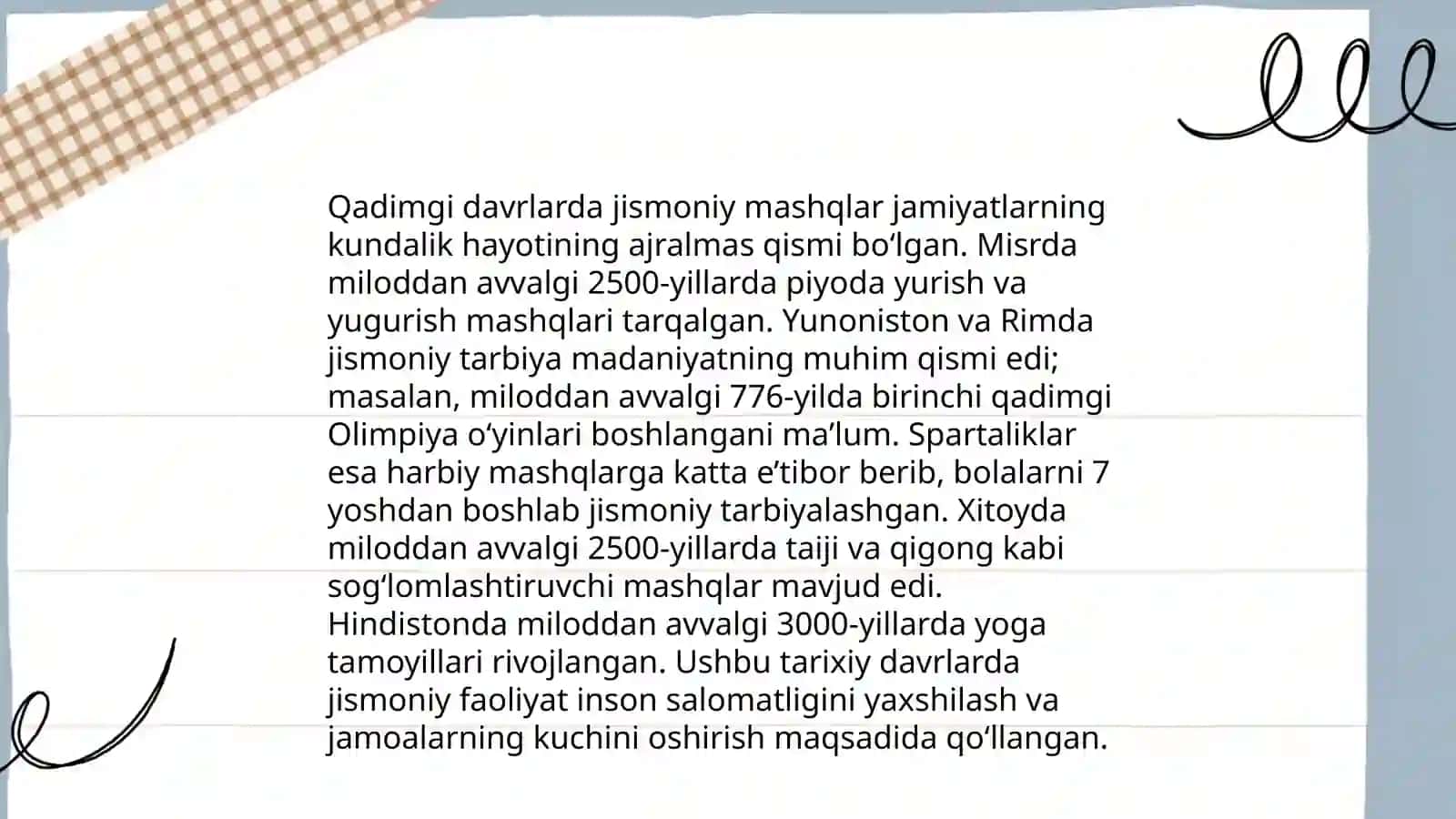 Jismoniy mashqlarning xarakteristikasi 4