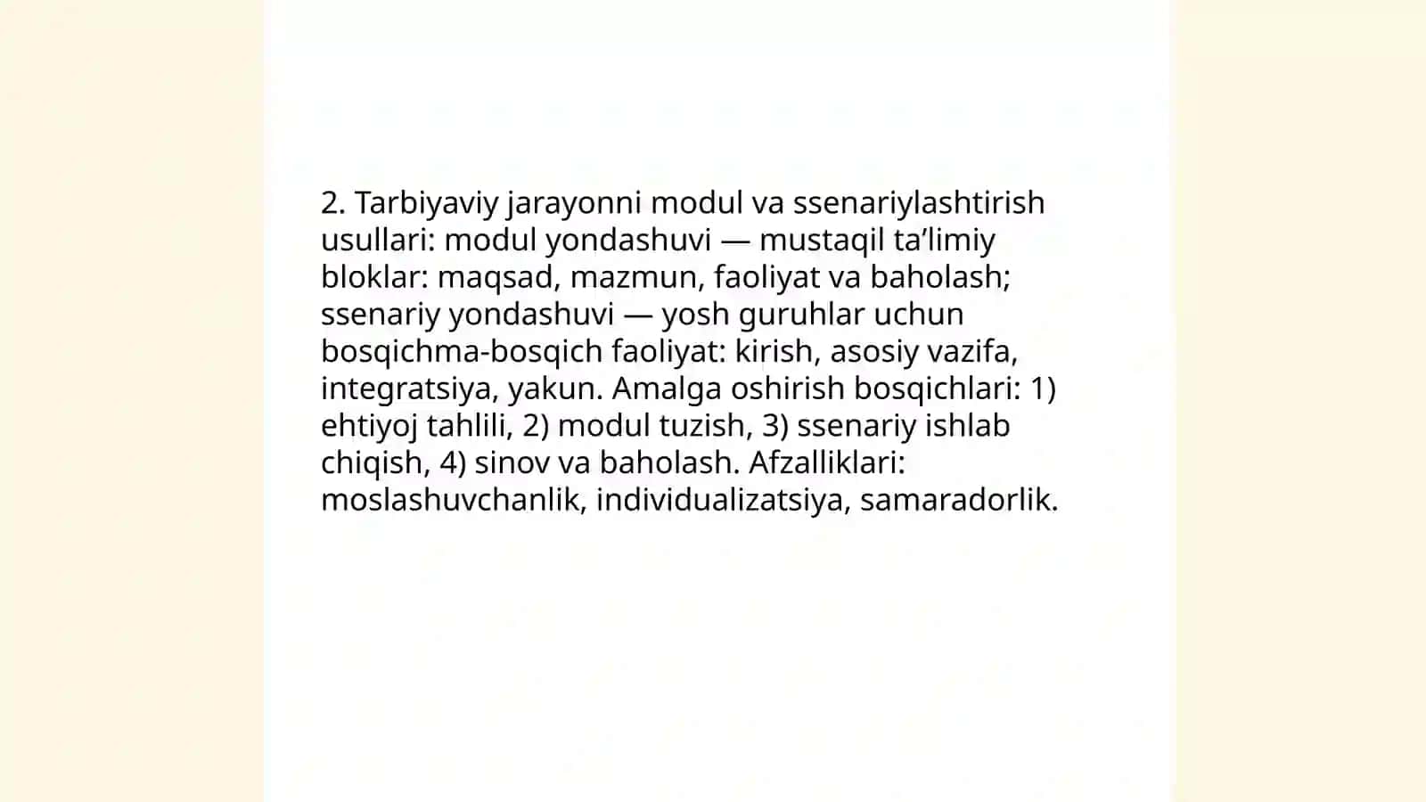 Maktabgacha taʼlim tashkilotilarida tarbiyaviy ishlarni modellashtirish 4