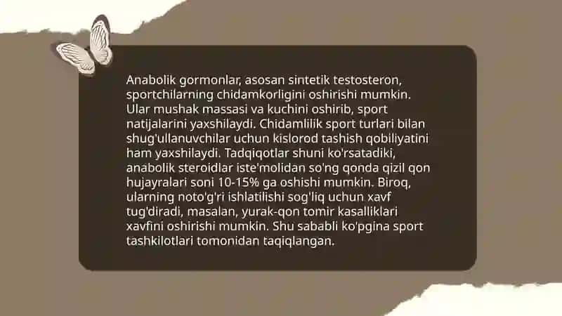 Gormonlar va sportchining chidamlilik darajasi 4