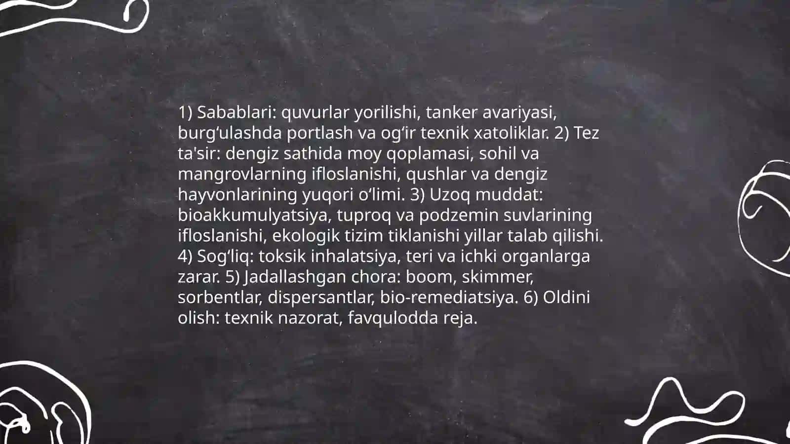 Texnogen ekologik va ichtimoiy tusdagi favqulodda vaziyatlar va ularning qisqacha tavsifi 4