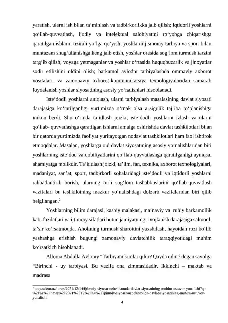 Yangi O‘zbekistonda yoshlarga oid siyosat va uning xususiyatlari 4