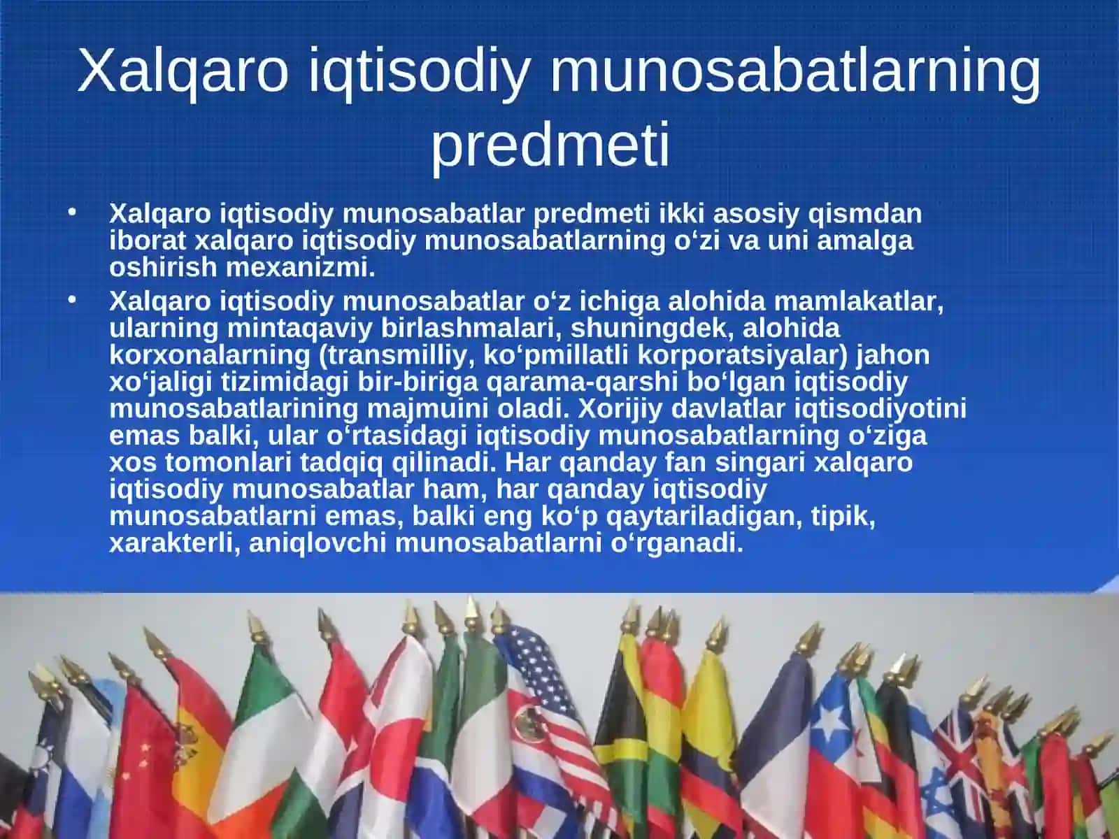 Xalqaro iqtisodiy munosabatlar kursi 4