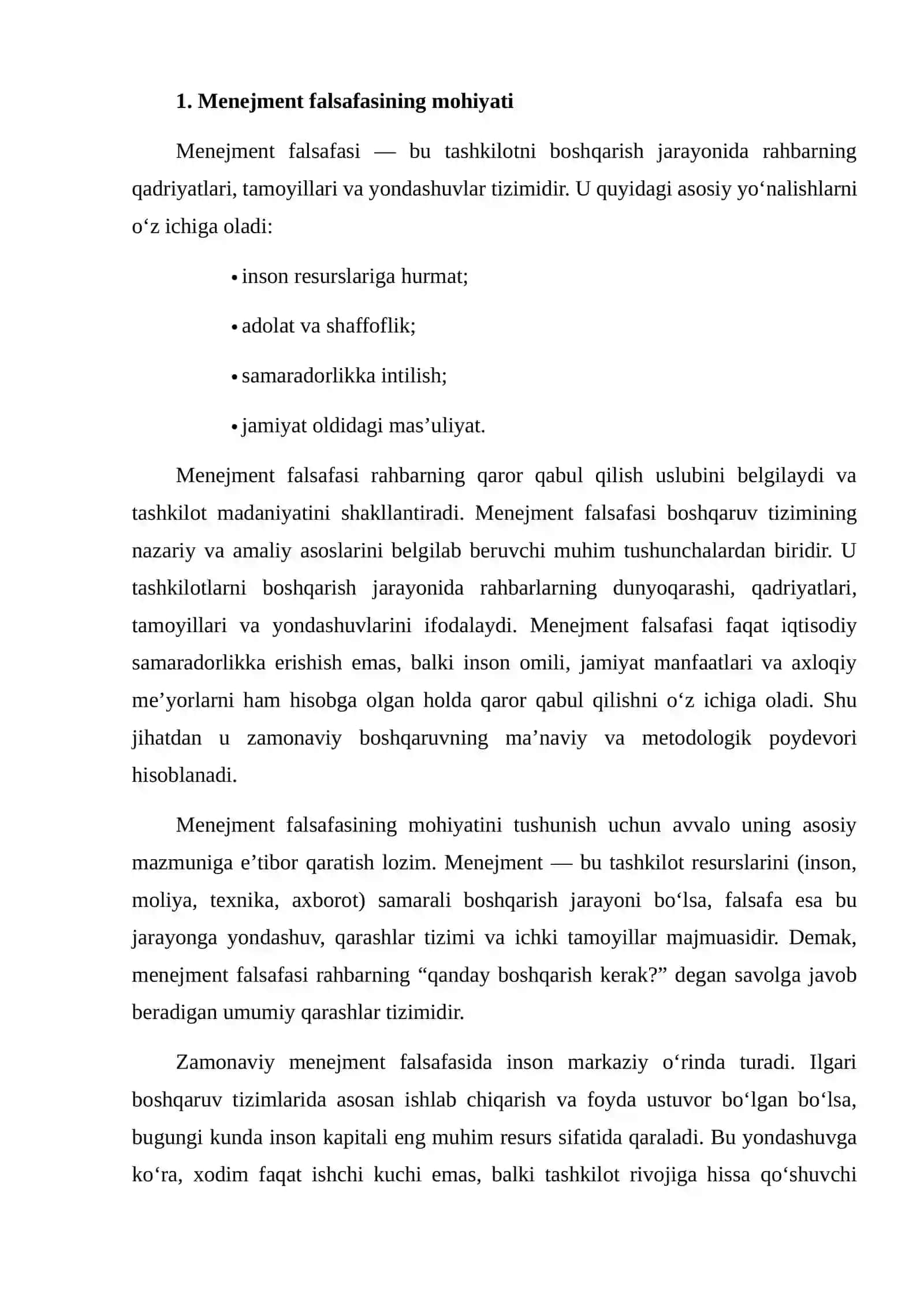 MENEJMENT FALSAFASI: QAROR QABUL QILISHDAGI AXLOQIY VA IJTIMOIY OMILLAR 4