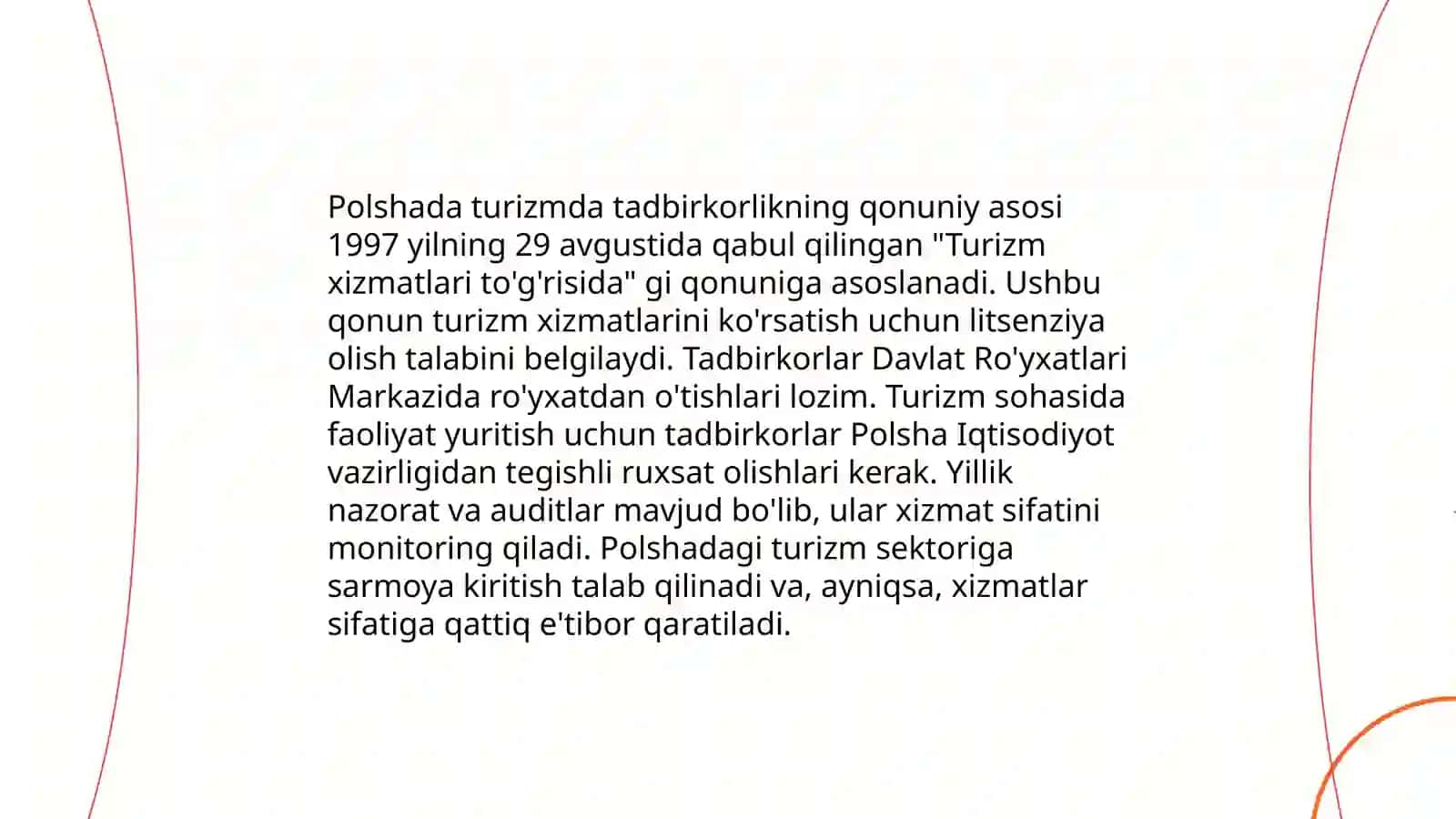 Turizmda biznes va tadbirkorlikning o'ziga xos xususiyatlari (Polsha davlati misolida) 4