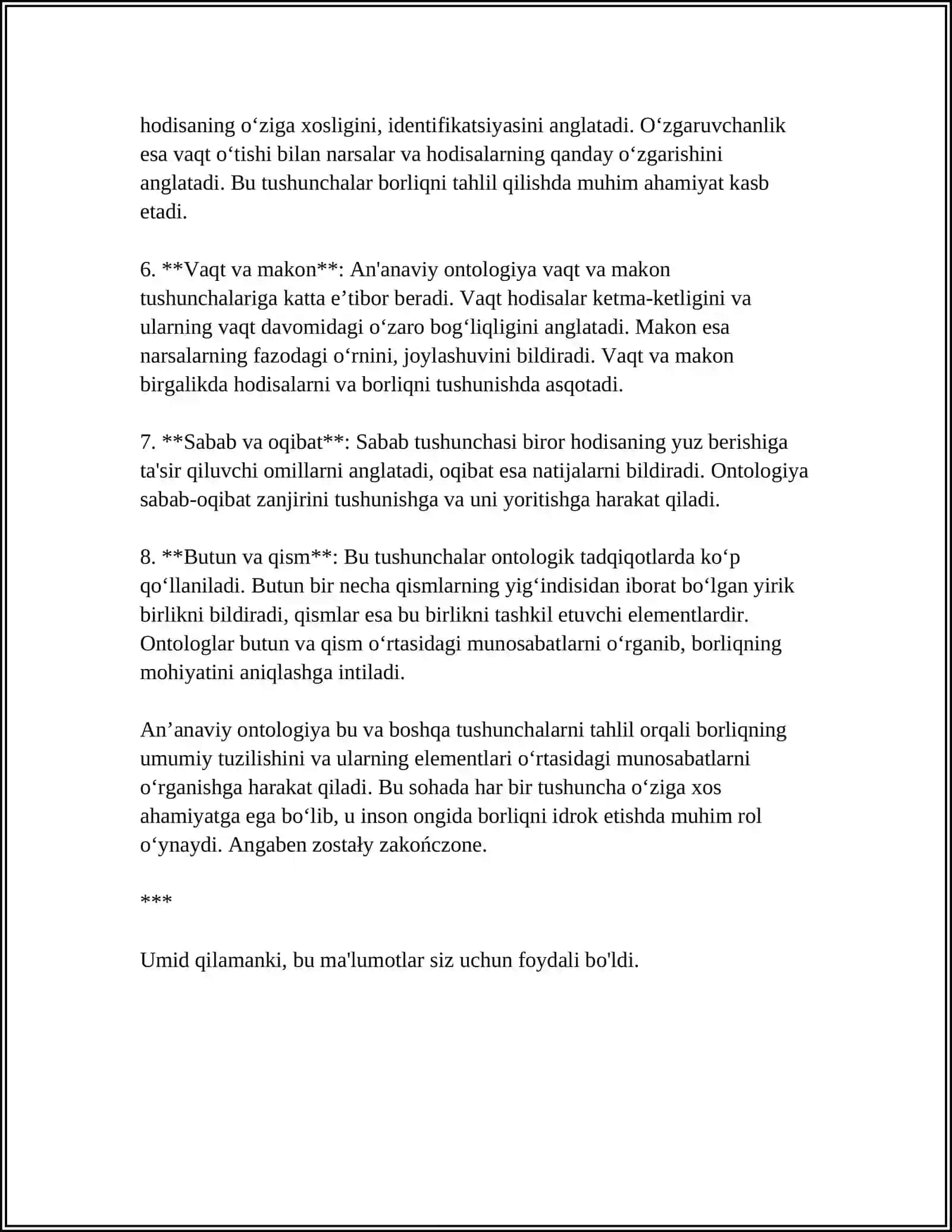 Anʼanaviy Ontologiyani O'rganish 4
