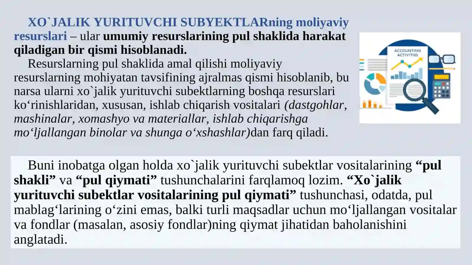 XO’JALIK YURITUVCHI SUBYEKTLARNING MOLIYAVIY RESURSLARI 4