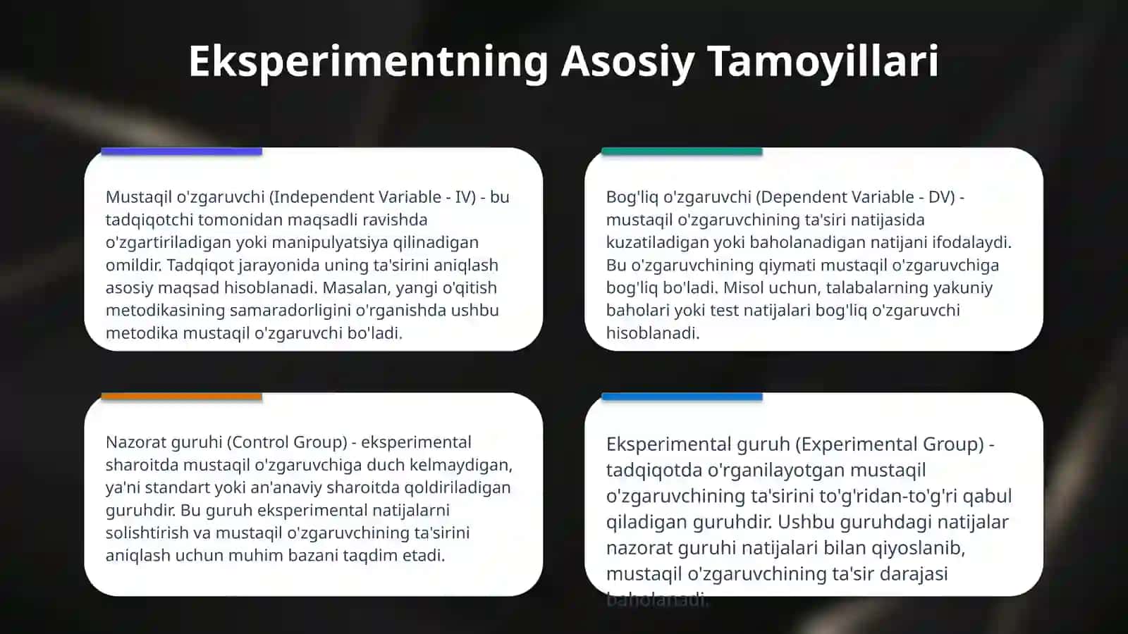 Psixologik eksperiment asoslari 4
