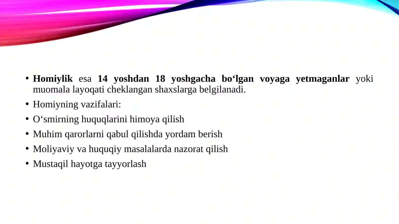 Vasiylik va homiylik 4