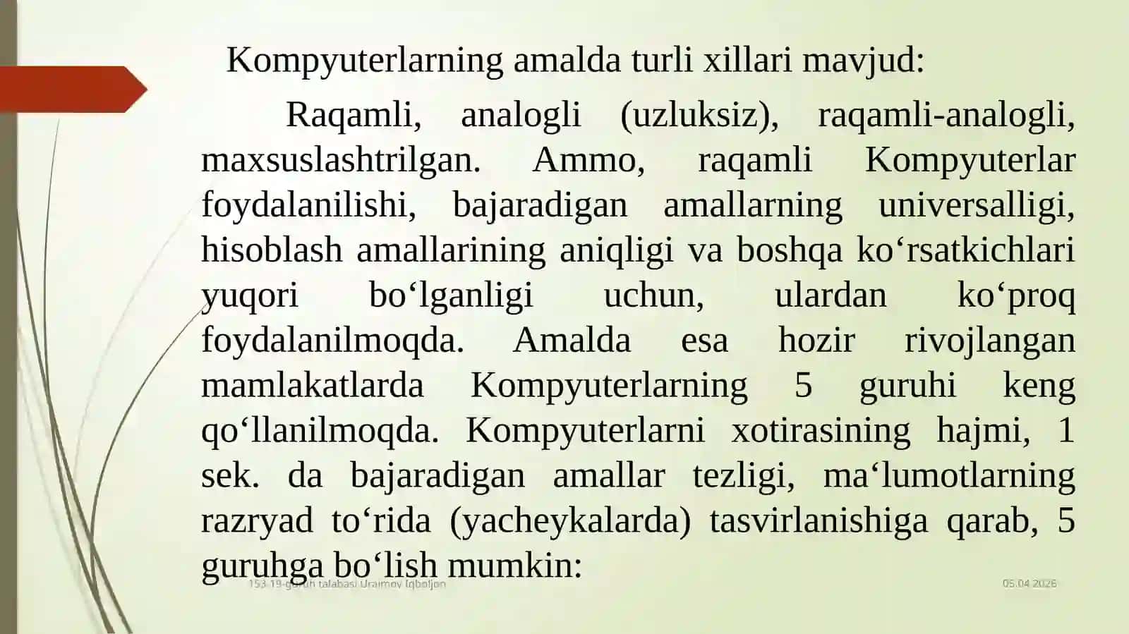 Shaxsiy kompyuterlarning ta’minoti va uning turlari, Dasturlar va apparat ta’minoti 4