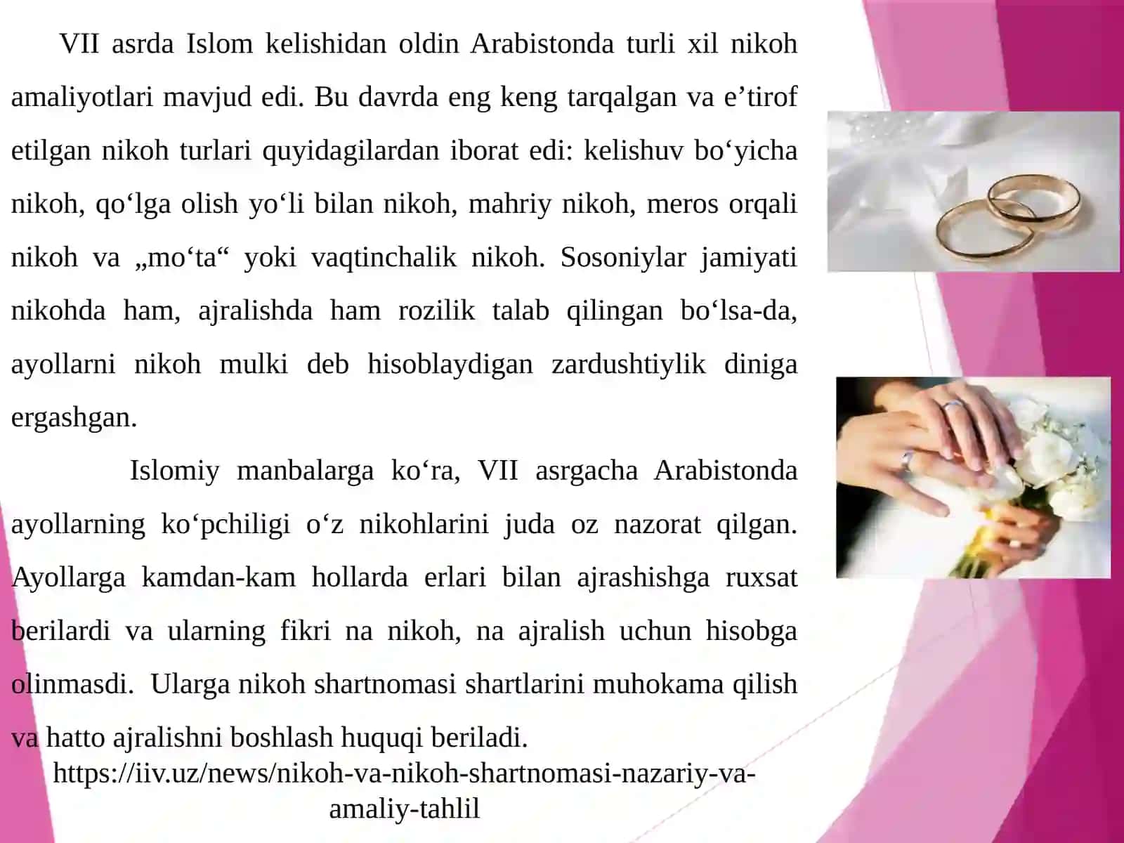 Nikoh tuzish tartibi va shartlari 4