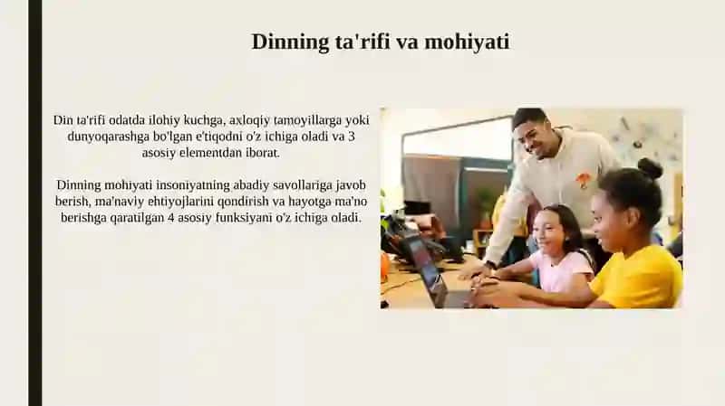 Dinshunoslik fanining predmeti, maqsadi va vazifalari 4