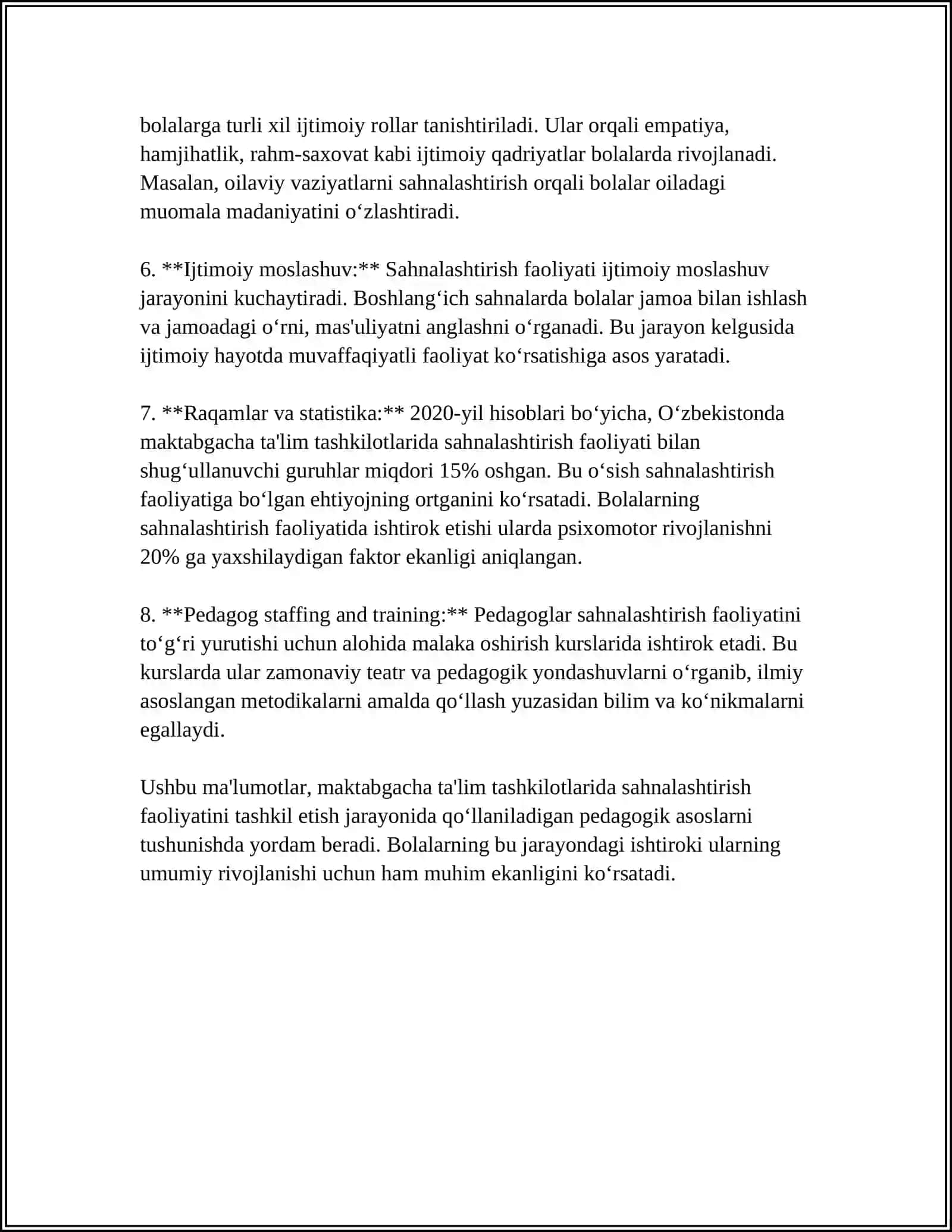 MAKTABGACHA TA'LIM TASHKILOTIDA SAHNALASHTIRISH FAOLIYATI 4