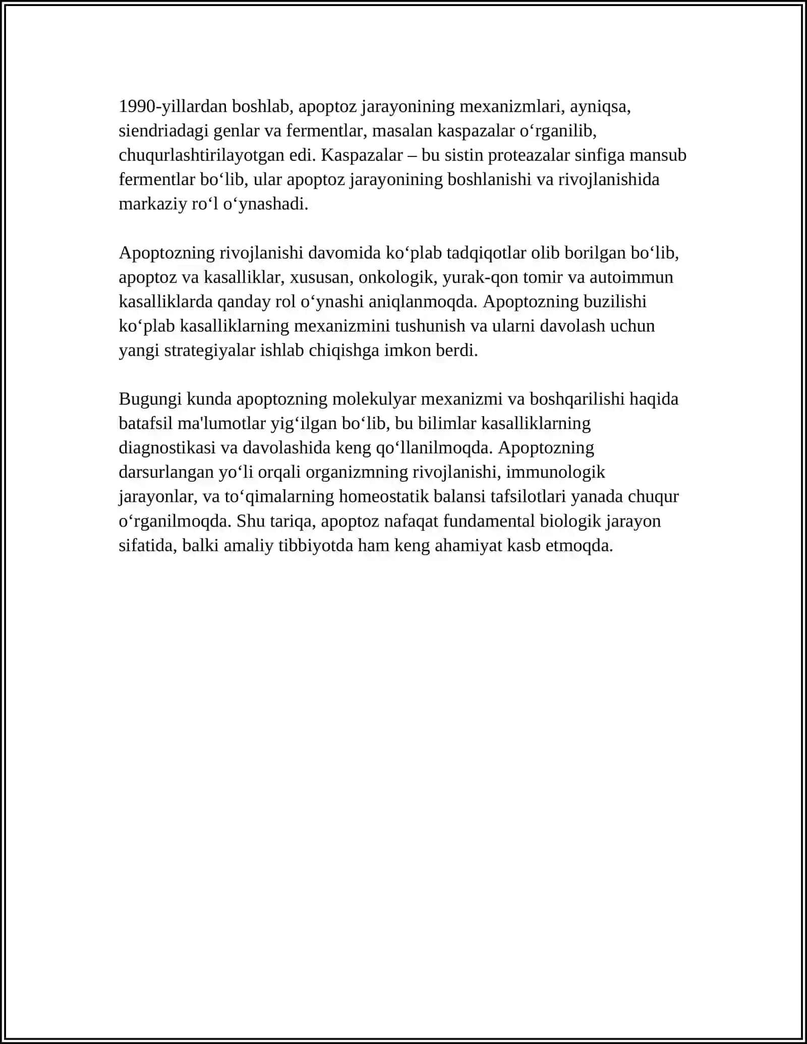 HUJAYRA APOPTOZI VA UNING BIOLOGIK AHAMYATI 4