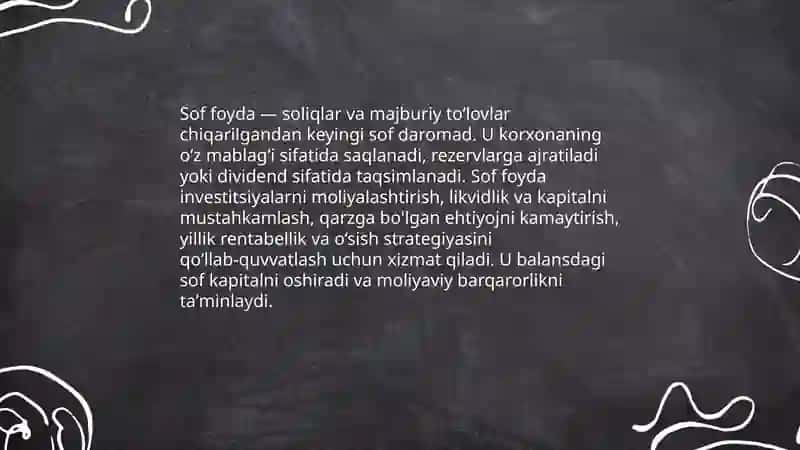 Korxonalarni moliyalashtirishning oʻz manbalari 4